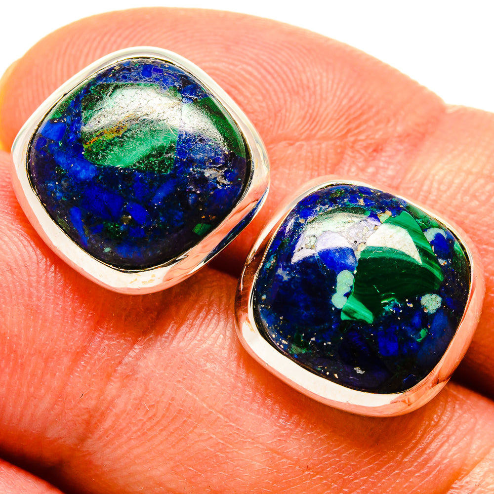 Azurite Earrings handcrafted by Ana Silver Co - EARR415973
