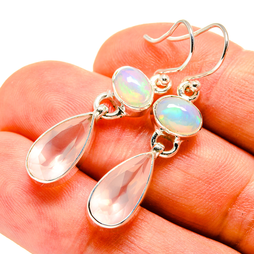 Rose Quartz Earrings handcrafted by Ana Silver Co - EARR415984