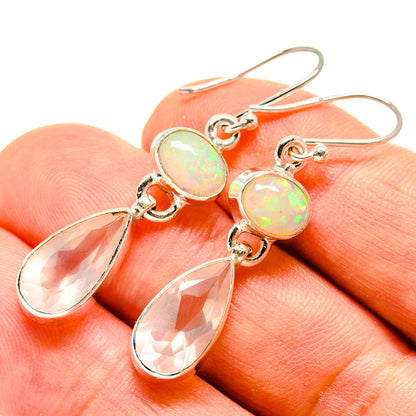 Rose Quartz Earrings handcrafted by Ana Silver Co - EARR415998