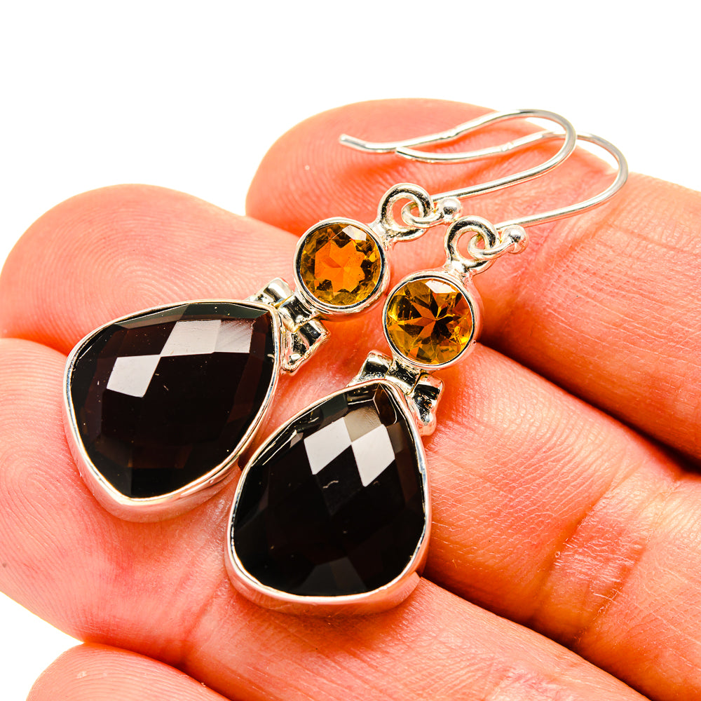 Smoky Quartz Earrings handcrafted by Ana Silver Co - EARR416000