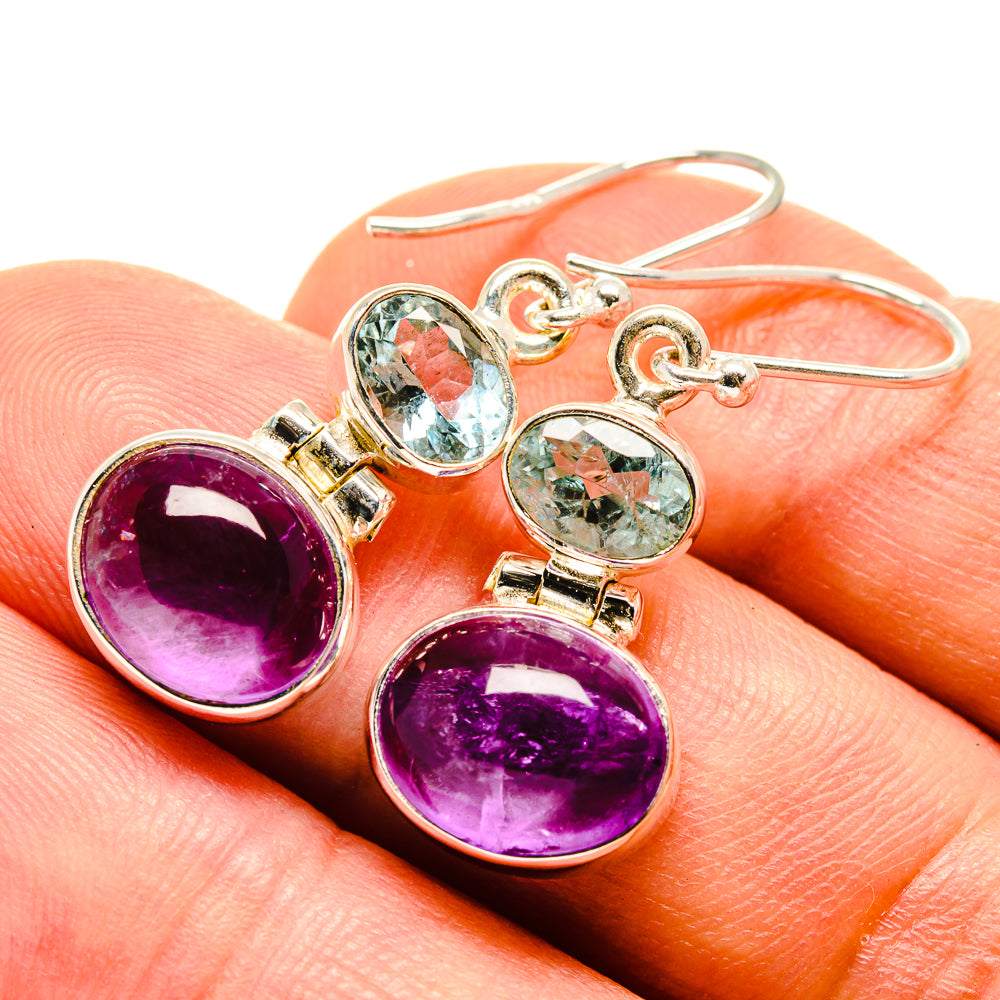 Amethyst Earrings handcrafted by Ana Silver Co - EARR416015