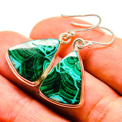 Malachite In Chrysocolla Earrings handcrafted by Ana Silver Co - EARR416025
