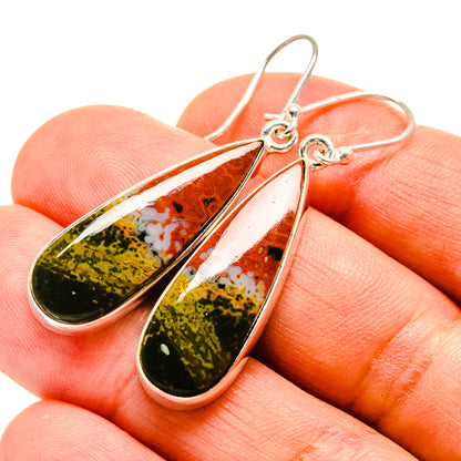 Ocean Jasper Earrings handcrafted by Ana Silver Co - EARR416028