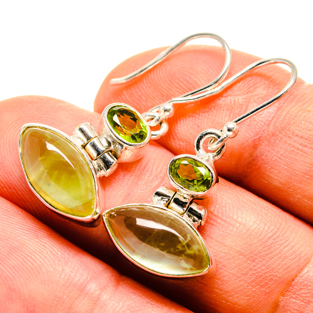 Prehnite Earrings handcrafted by Ana Silver Co - EARR416032