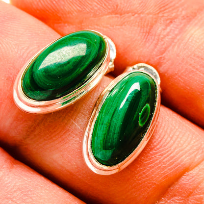 Malachite Earrings handcrafted by Ana Silver Co - EARR416036
