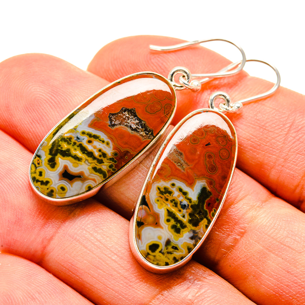 Ocean Jasper Earrings handcrafted by Ana Silver Co - EARR416037