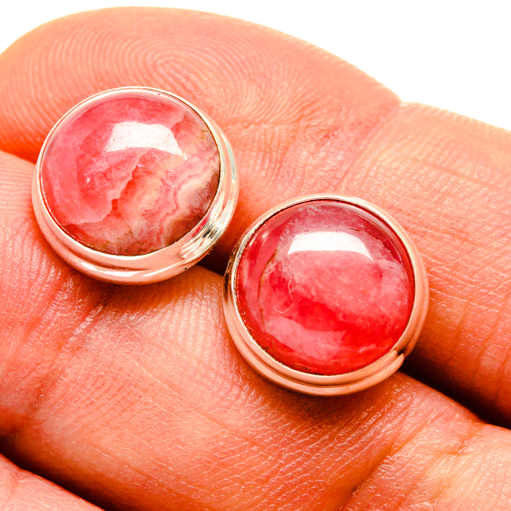 Rhodochrosite Earrings handcrafted by Ana Silver Co - EARR416050