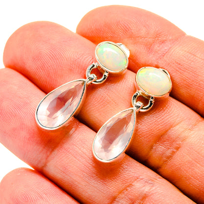 Rose Quartz Earrings handcrafted by Ana Silver Co - EARR416054