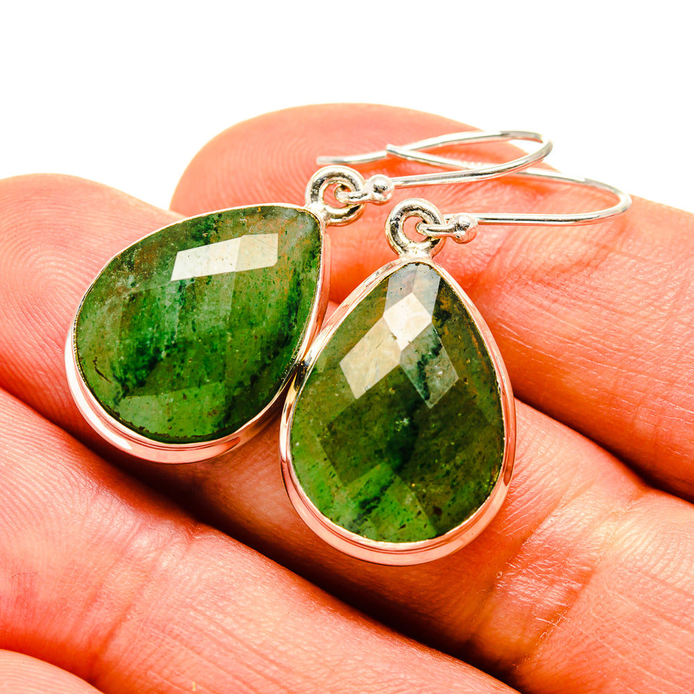 Green Aventurine Earrings handcrafted by Ana Silver Co - EARR416072