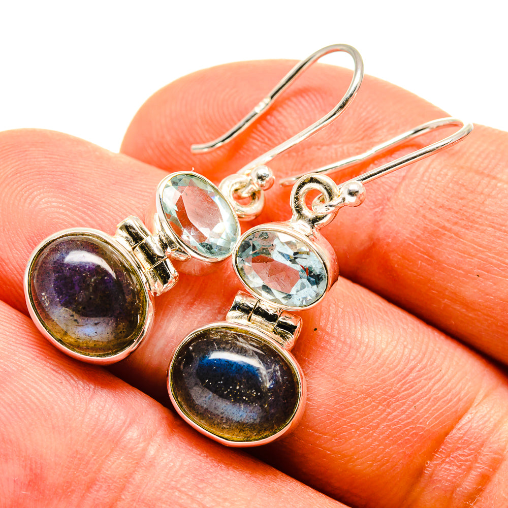 Labradorite Earrings handcrafted by Ana Silver Co - EARR416080