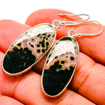 Ocean Jasper Earrings handcrafted by Ana Silver Co - EARR416090