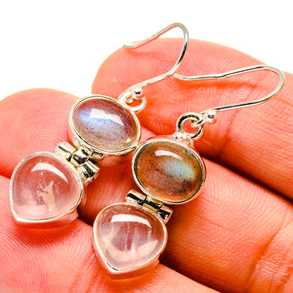 Rainbow Moonstone Earrings handcrafted by Ana Silver Co - EARR416093
