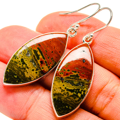 Ocean Jasper Earrings handcrafted by Ana Silver Co - EARR416097
