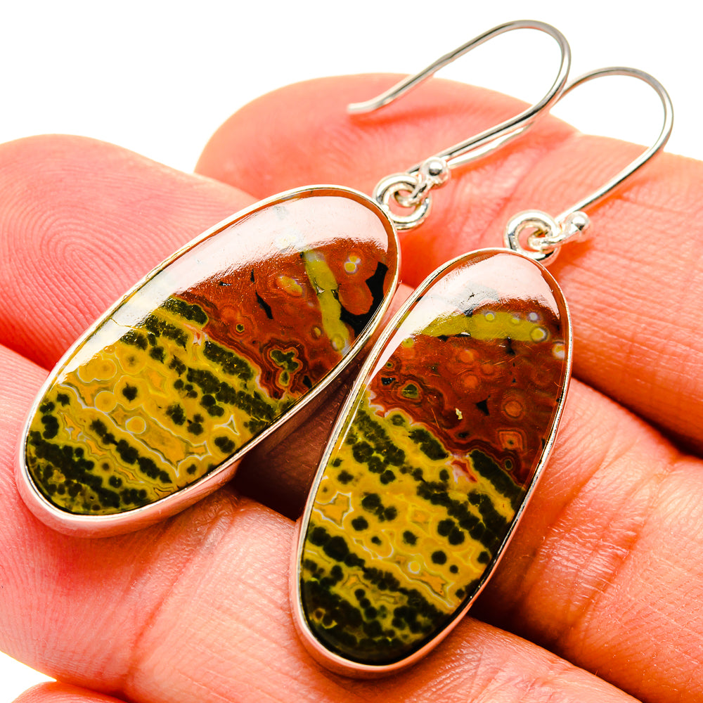 Ocean Jasper Earrings handcrafted by Ana Silver Co - EARR416099