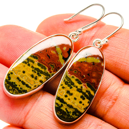Ocean Jasper Earrings handcrafted by Ana Silver Co - EARR416099