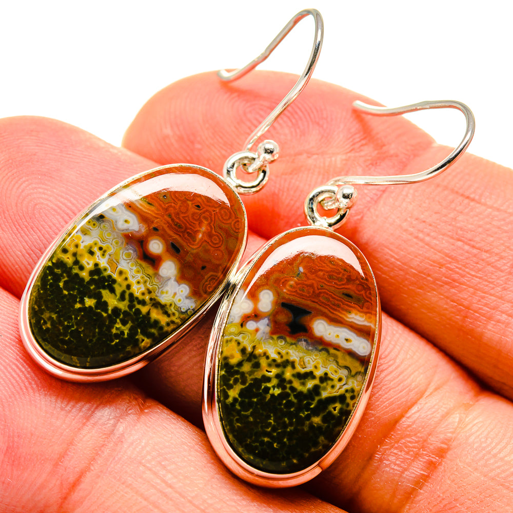 Ocean Jasper Earrings handcrafted by Ana Silver Co - EARR416107