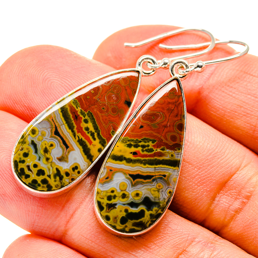 Ocean Jasper Earrings handcrafted by Ana Silver Co - EARR416112