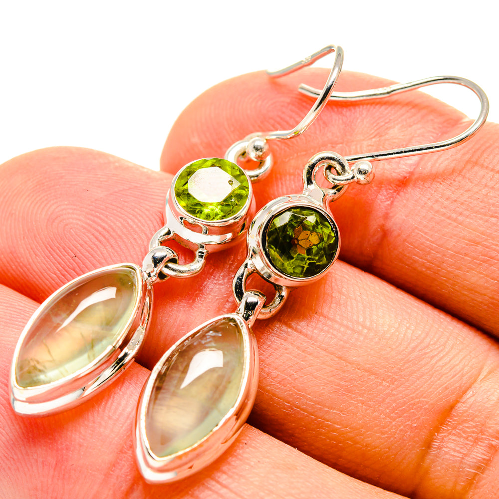 Prehnite Earrings handcrafted by Ana Silver Co - EARR416113