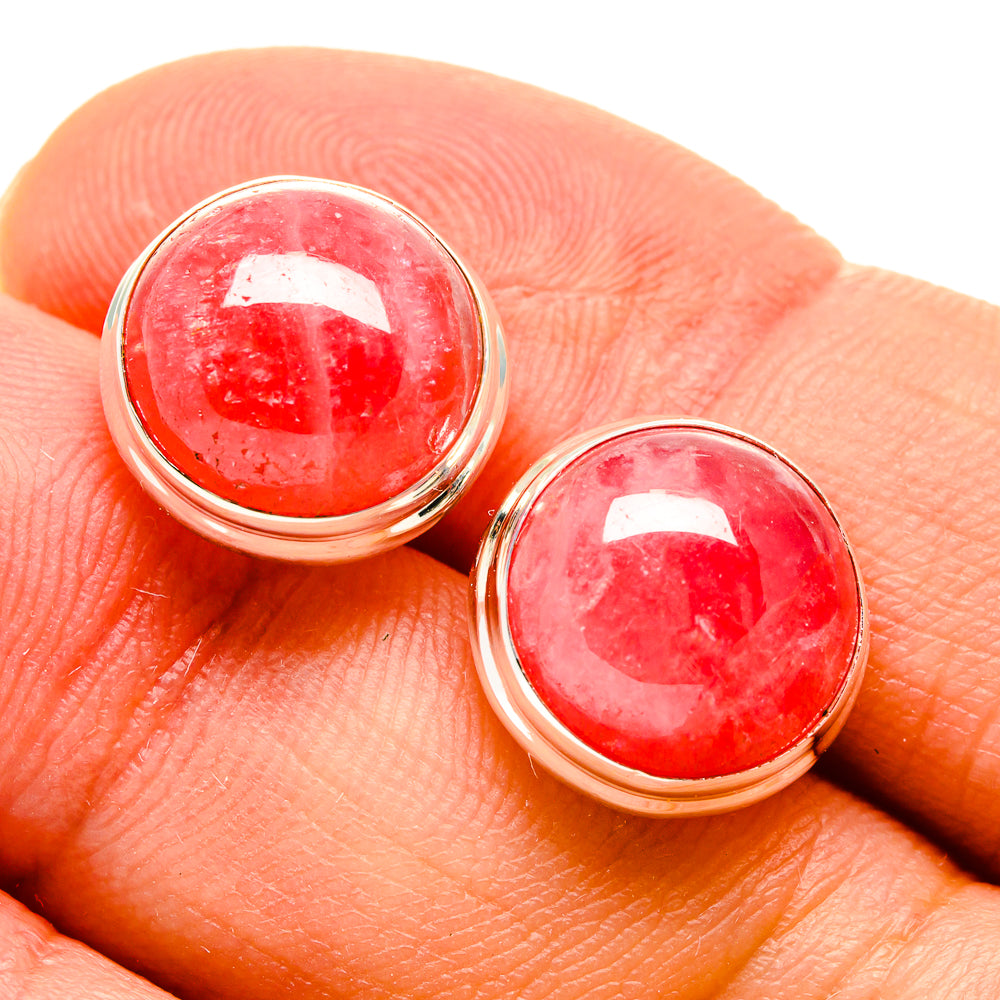 Rhodochrosite Earrings handcrafted by Ana Silver Co - EARR416118