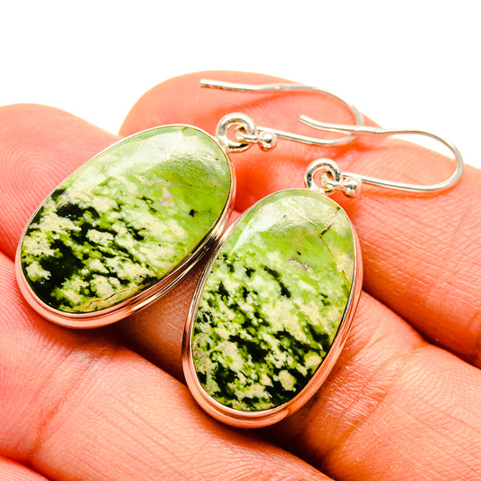 Australian Green Opal Earrings handcrafted by Ana Silver Co - EARR416130