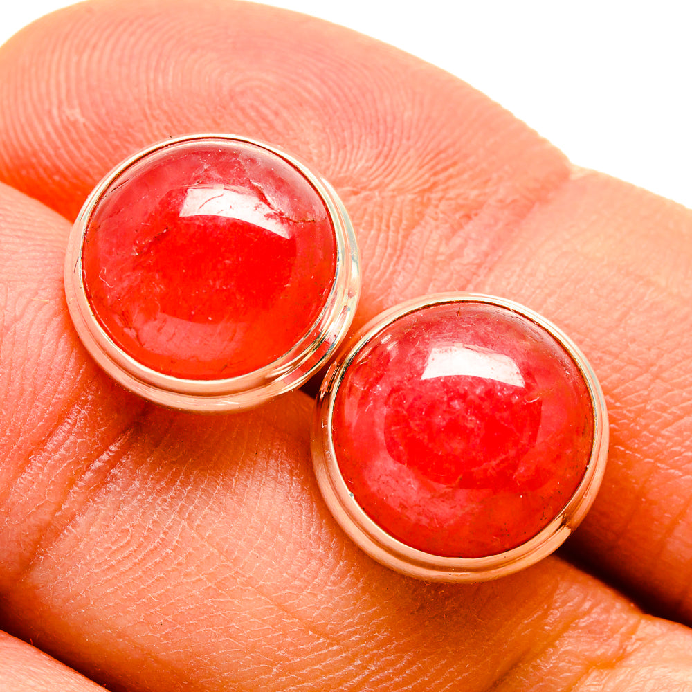 Rhodochrosite Earrings handcrafted by Ana Silver Co - EARR416133