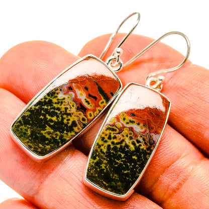 Ocean Jasper Earrings handcrafted by Ana Silver Co - EARR416159