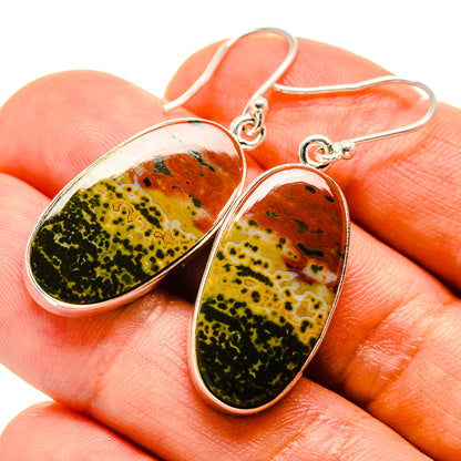 Ocean Jasper Earrings handcrafted by Ana Silver Co - EARR416164