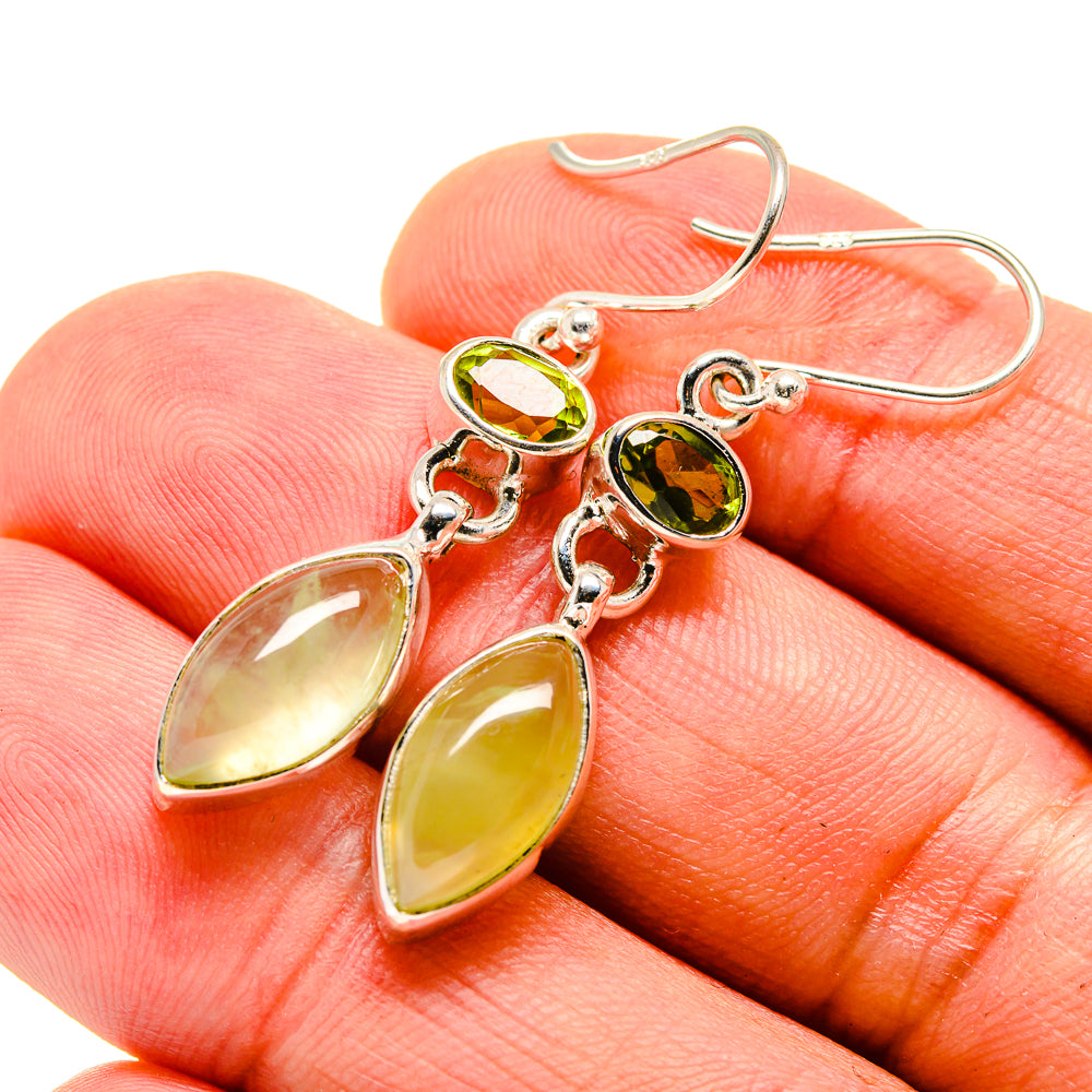 Prehnite Earrings handcrafted by Ana Silver Co - EARR416166
