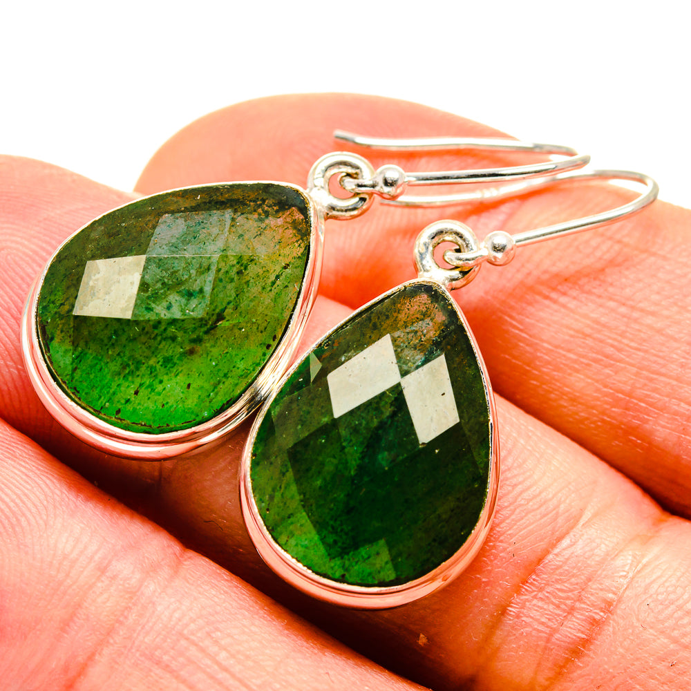 Green Aventurine Earrings handcrafted by Ana Silver Co - EARR416175