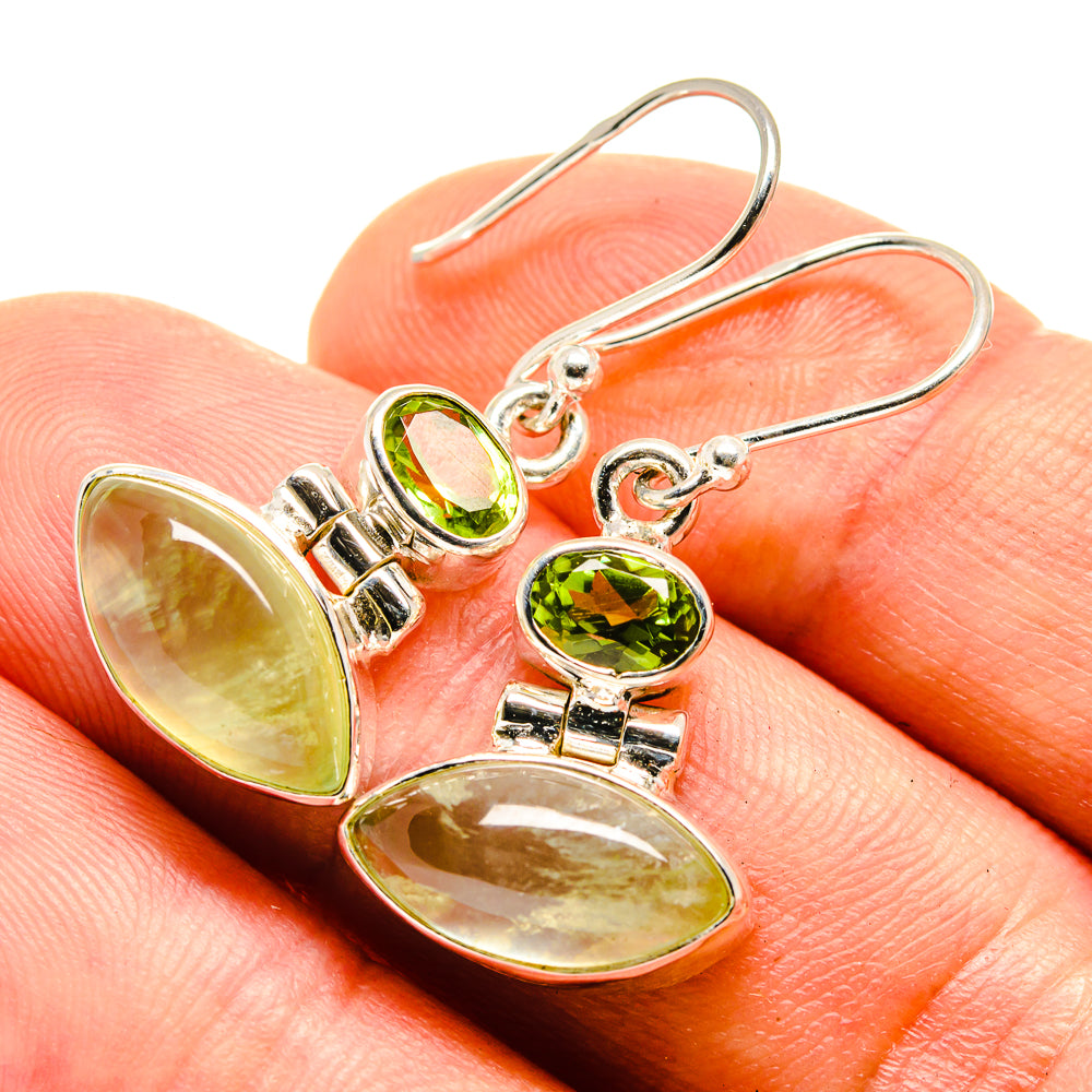 Prehnite Earrings handcrafted by Ana Silver Co - EARR416182