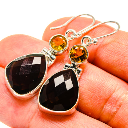 Smoky Quartz Earrings handcrafted by Ana Silver Co - EARR416184