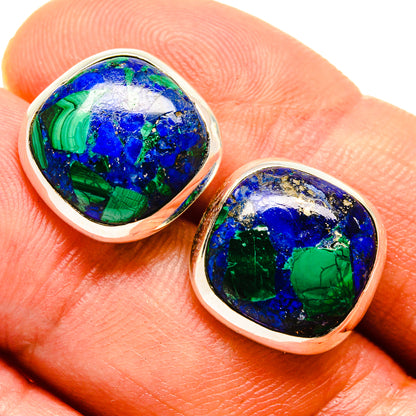 Malachite In Chrysocolla Earrings handcrafted by Ana Silver Co - EARR416192