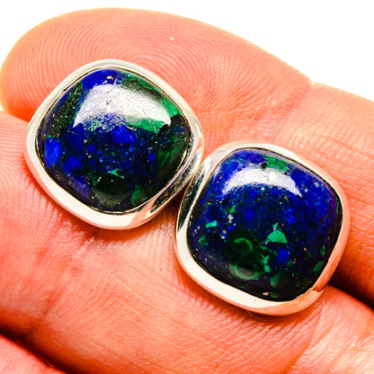 Malachite In Chrysocolla Earrings handcrafted by Ana Silver Co - EARR416197