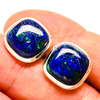 Malachite In Chrysocolla Earrings handcrafted by Ana Silver Co - EARR416203