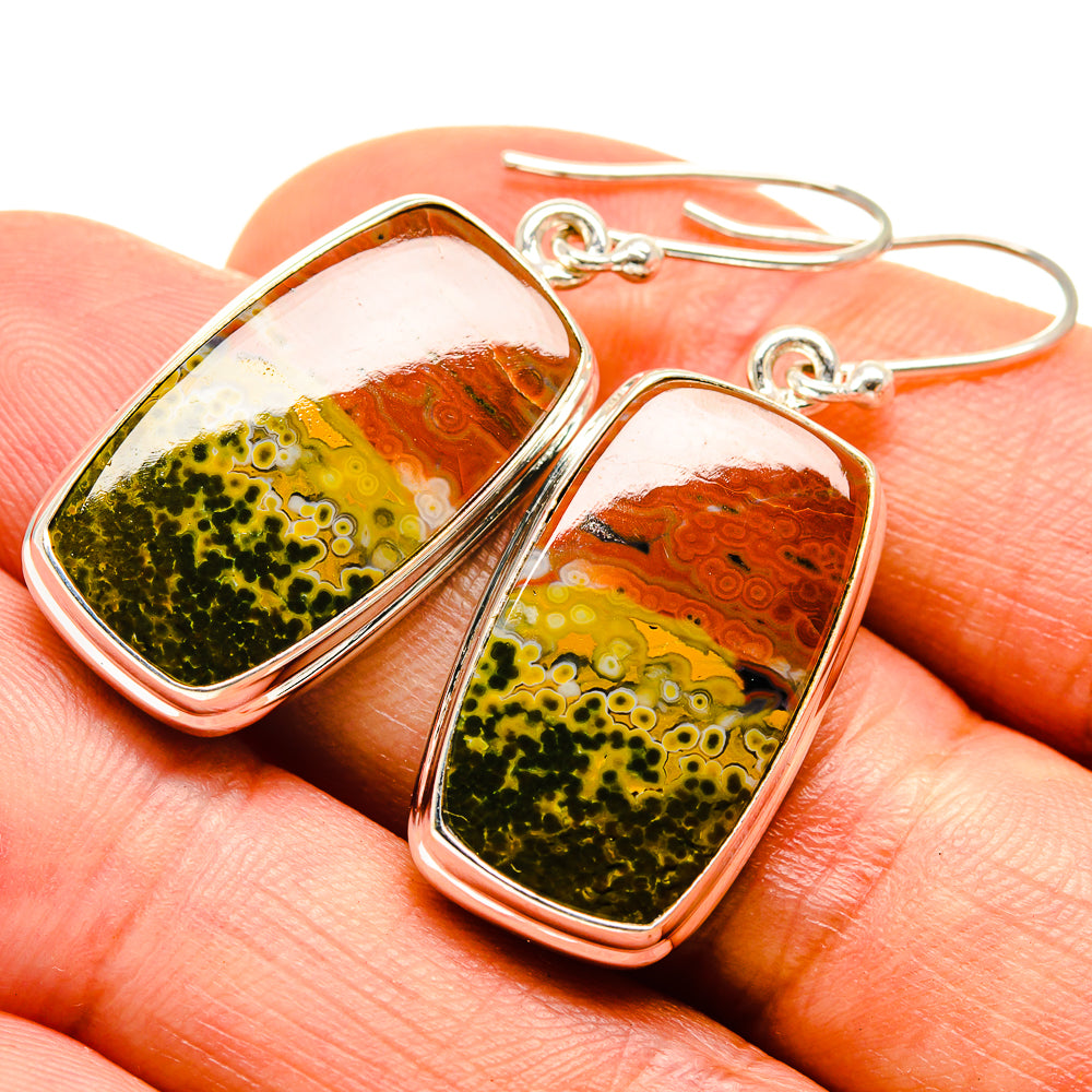 Ocean Jasper Earrings handcrafted by Ana Silver Co - EARR416205