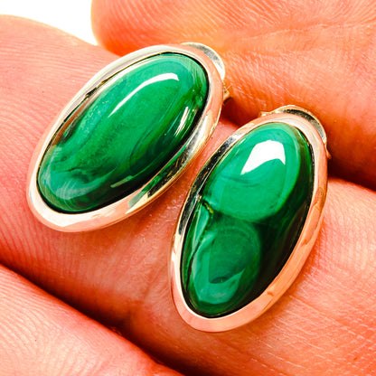 Malachite Earrings handcrafted by Ana Silver Co - EARR416206