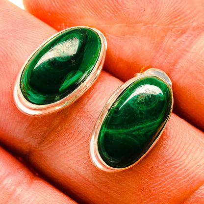 Malachite Earrings handcrafted by Ana Silver Co - EARR416213