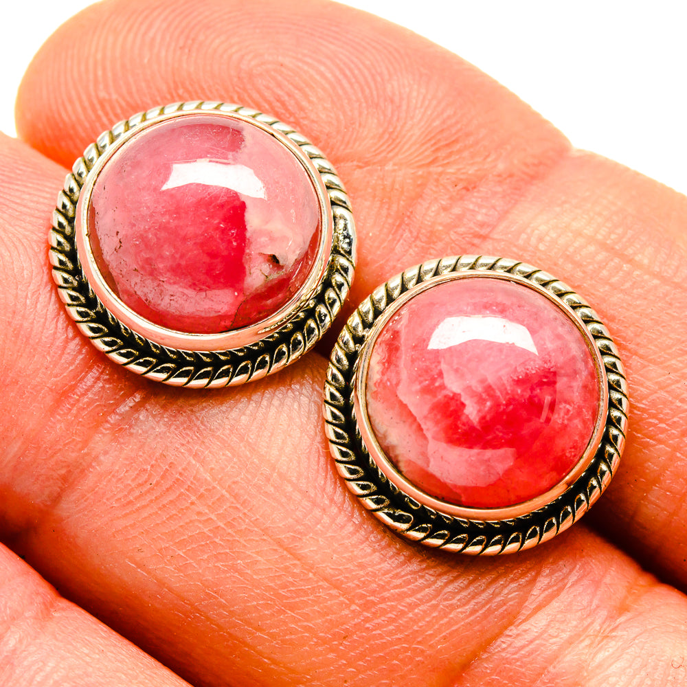 Rhodochrosite Earrings handcrafted by Ana Silver Co - EARR416219