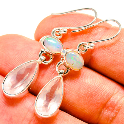 Rose Quartz Earrings handcrafted by Ana Silver Co - EARR416227