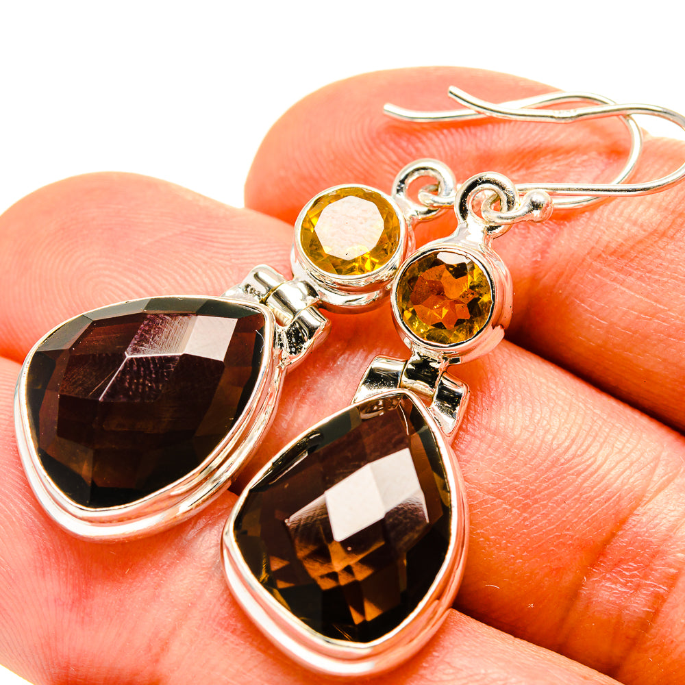 Smoky Quartz Earrings handcrafted by Ana Silver Co - EARR416233