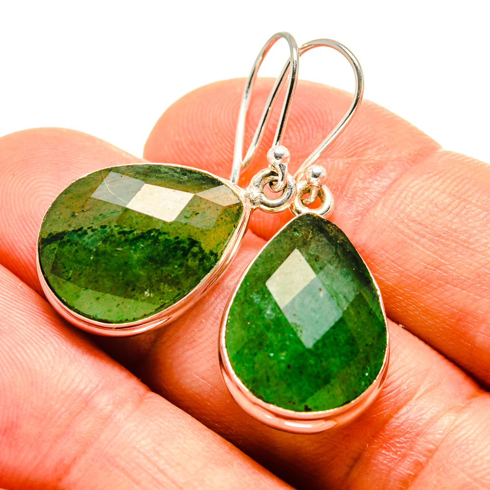 Green Aventurine Earrings handcrafted by Ana Silver Co - EARR416235