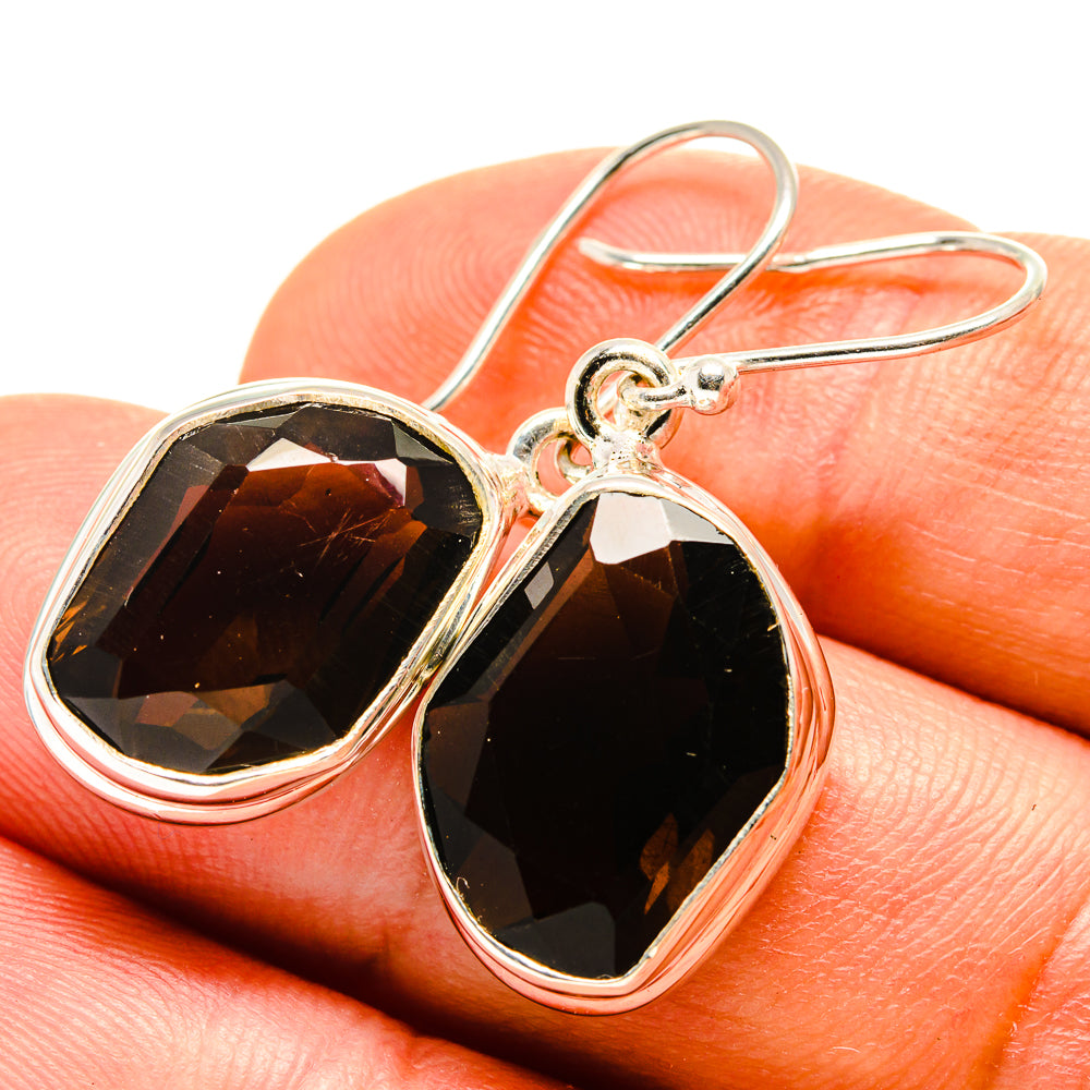 Smoky Quartz Earrings handcrafted by Ana Silver Co - EARR416240