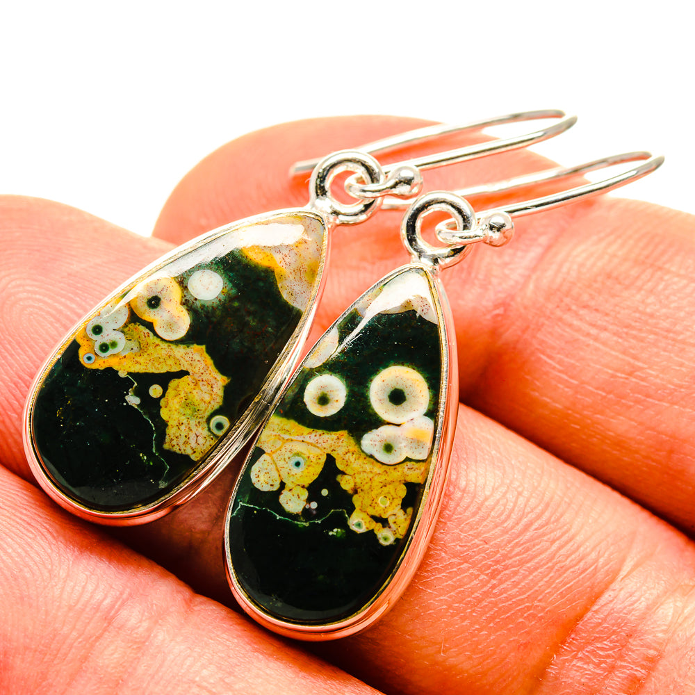 Ocean Jasper Earrings handcrafted by Ana Silver Co - EARR416247
