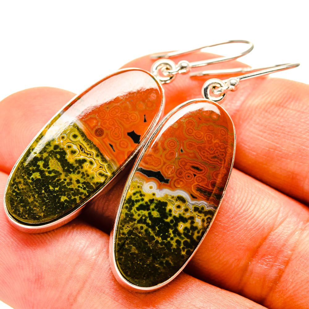 Ocean Jasper Earrings handcrafted by Ana Silver Co - EARR416253