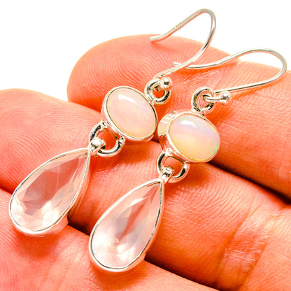 Rose Quartz Earrings handcrafted by Ana Silver Co - EARR416258