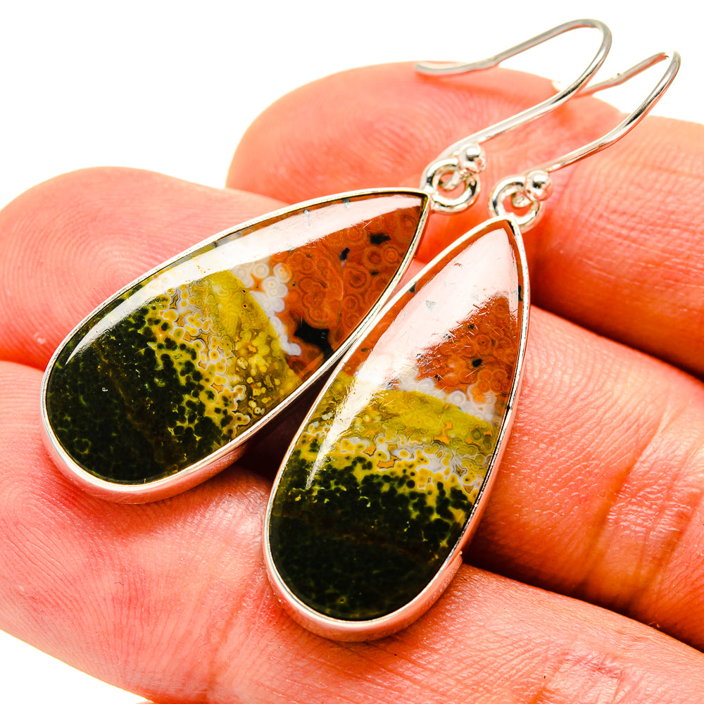 Ocean Jasper Earrings handcrafted by Ana Silver Co - EARR416261