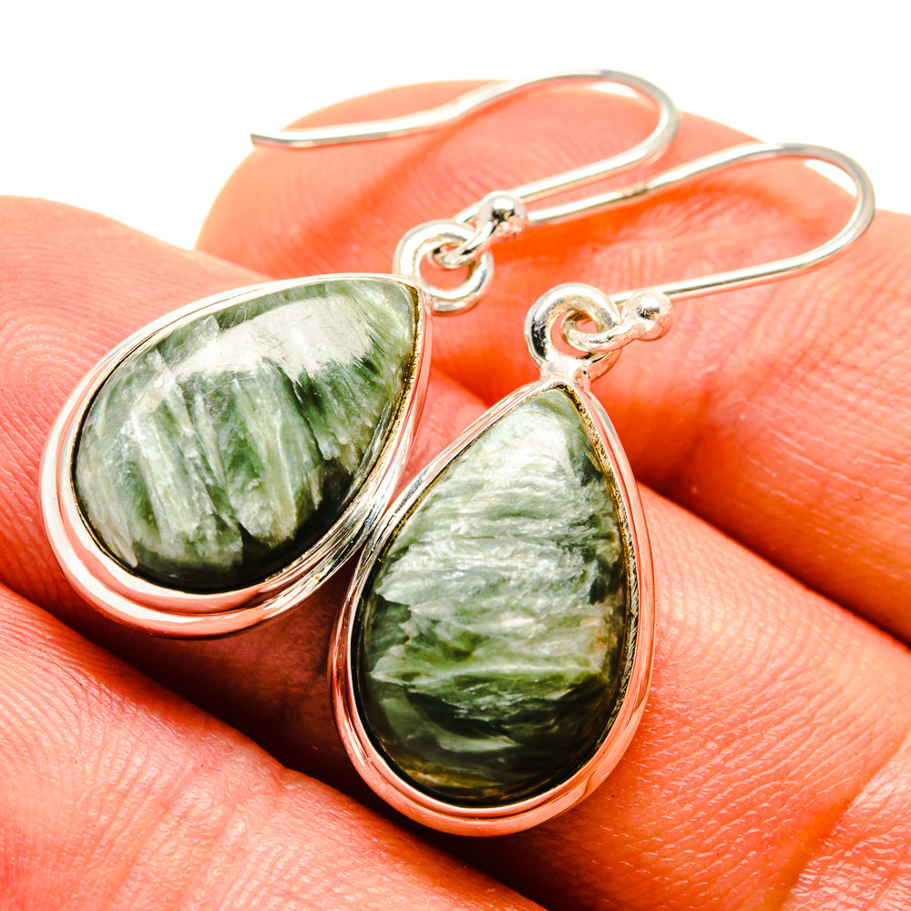 Seraphinite Earrings handcrafted by Ana Silver Co - EARR416264