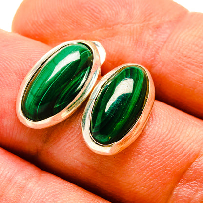 Malachite Earrings handcrafted by Ana Silver Co - EARR416293