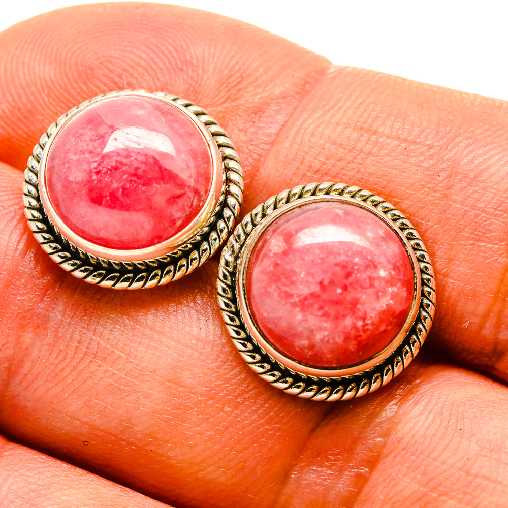 Rhodochrosite Earrings handcrafted by Ana Silver Co - EARR416296