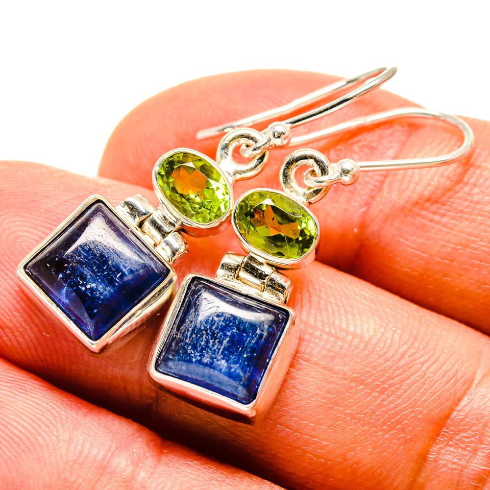 Kyanite, Peridot Earrings handcrafted by Ana Silver Co - EARR416307